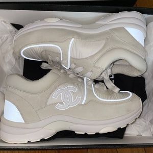 White Chanel Sneakers